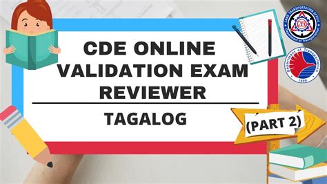 cde online validation exam answers tagalog